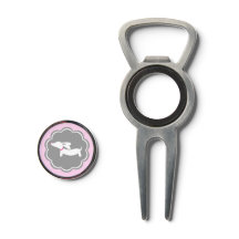 Dachshund Pink Polka Dot Golf Tool voor Doxie Moms