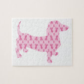 Dachshund Pink Ribbon for Cancer Legpuzzel (Horizontaal)