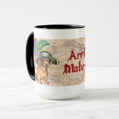 Dachshund Pirate Mok (Voorkant links)