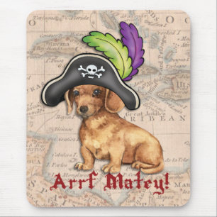 Dachshund Pirate Muismat