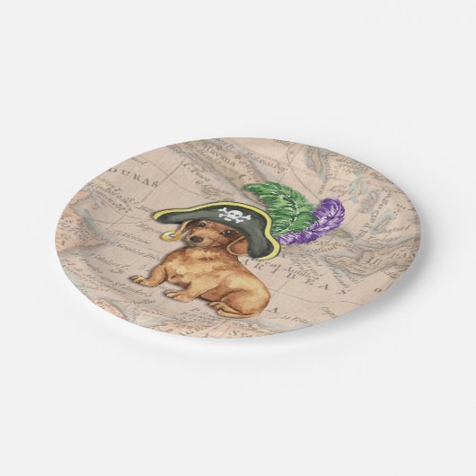 Dachshund Pirate Papieren Bordje (Gekanteld)