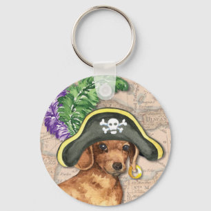 Dachshund Pirate Sleutelhanger