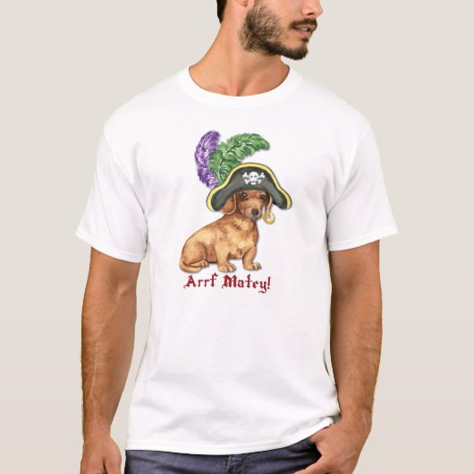 Dachshund Pirate T-shirt (Voorkant)