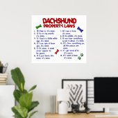 DACHSHUND PL2 POSTER (Thuiskantoor)