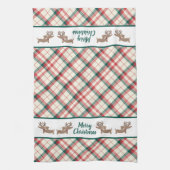 Dachshund Plaid Kerstmis Keuken Gift Theedoek (Verticaal)
