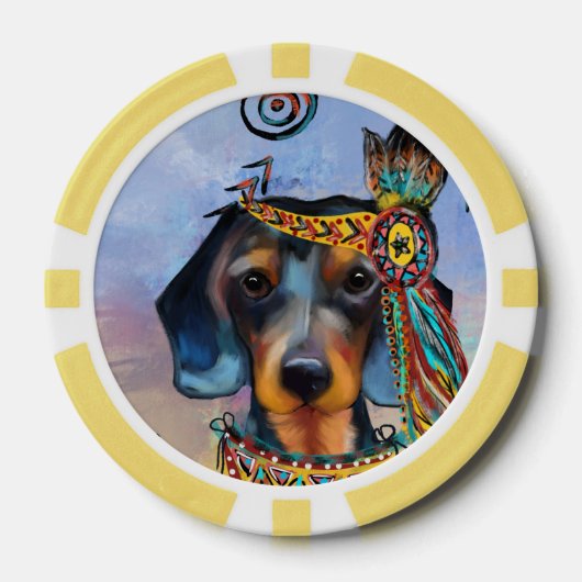 DACHSHUND POKER CHIPS (Voorkant)