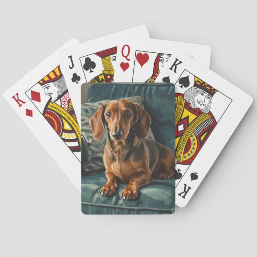 Dachshund Pokerkaarten (Achterkant)