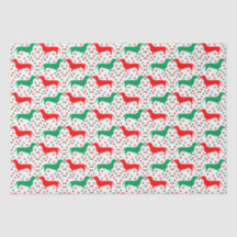 Dachshund Polka Dot - rood en groen