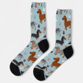 Dachshund Pootjes en Botten Patroon Sokken (Links)