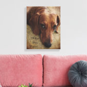 Dachshund Portrait Canvas Wrap (Insitu (Woonkamer))