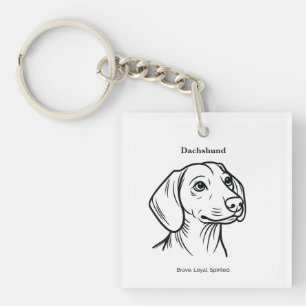 Dachshund Portrait Sleutelhanger