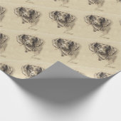 Dachshund-portret Cadeaupapier (Hoek)