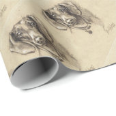 Dachshund-portret Cadeaupapier (Rol Hoek)