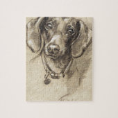 Dachshund-portret Legpuzzel (Verticaal)