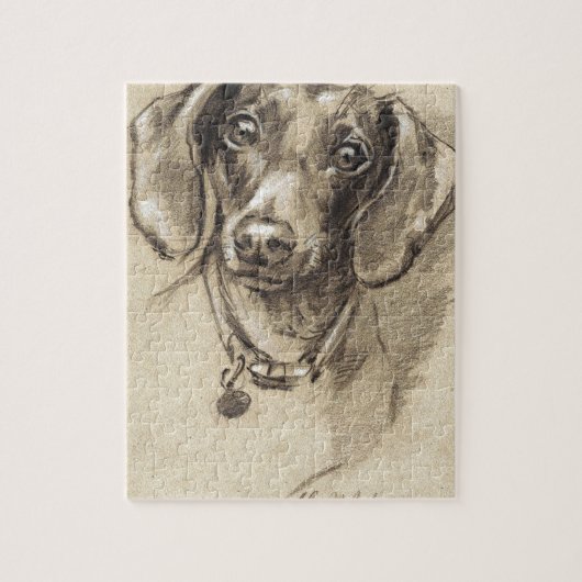 Dachshund-portret Legpuzzel (Verticaal)