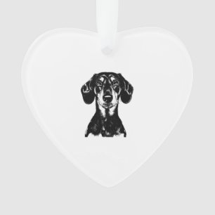 Dachshund Portret Minimalistische Kleding Ornament