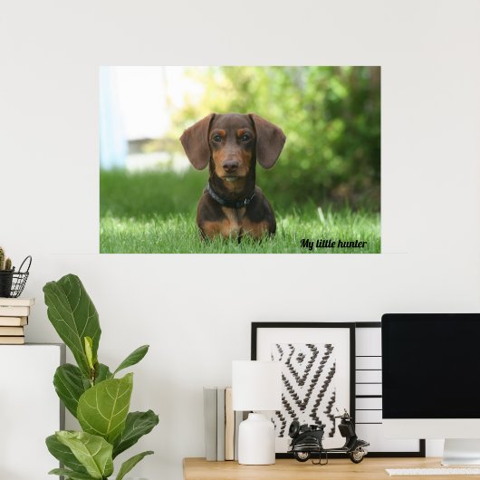 Dachshund Poster (Thuiskantoor)