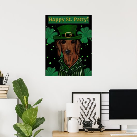 DACHSHUND POSTER (Thuiskantoor)