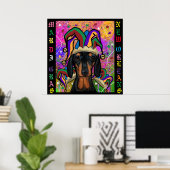 Dachshund Poster (Thuiskantoor)