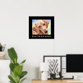 Dachshund Poster (Thuiskantoor)