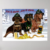 Dachshund poster kermas (Voorkant)