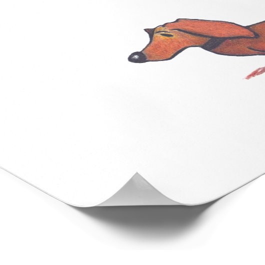Dachshund-Poster Poster (Hoek)
