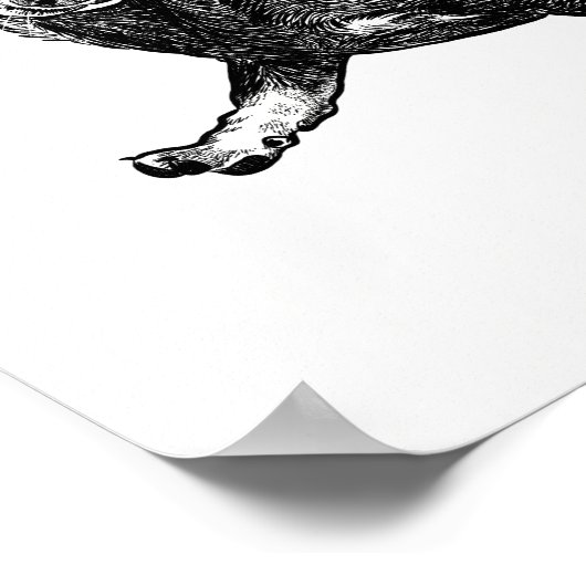 Dachshund-Poster/wandkunst Poster (Hoek)