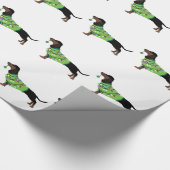 Dachshund Prettige feestdagen design Cadeaupapier (Hoek)