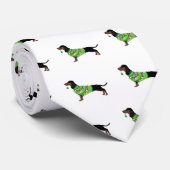 Dachshund Prettige feestdagen design Stropdas (Opgerold)