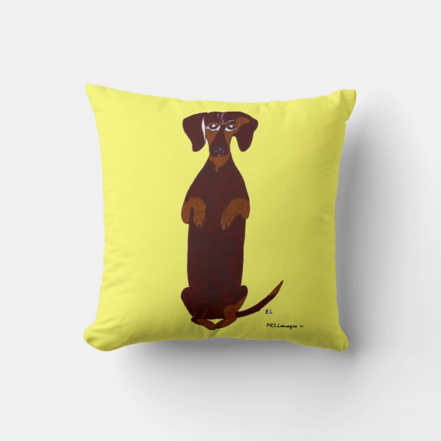 Dachshund Print Pillow Kussen (Voorkant)