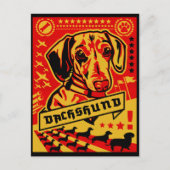 Dachshund Propaganda Briefkaart (Voorkant)