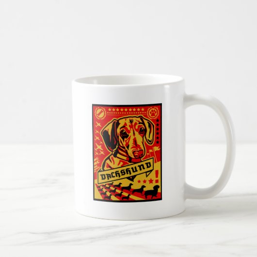 Dachshund Propaganda Koffiemok (Rechts)