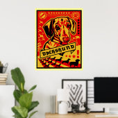 Dachshund Propaganda Print (Thuiskantoor)