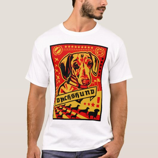 Dachshund Propaganda T-shirt (Voorkant)