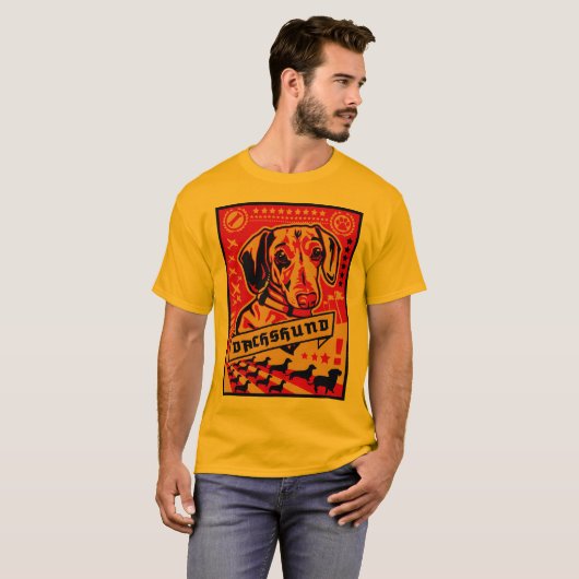 Dachshund Propaganda T-shirt (Voorkant volledig)