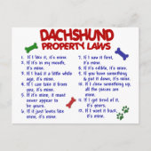 Dachshund Property Laws 2 Briefkaart (Voorkant)
