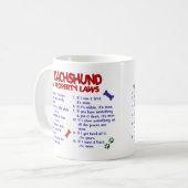 Dachshund Property Laws 2 Koffiemok (Voorkant links)