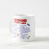 Dachshund Property Laws 2 Koffiemok (Voorkant links)
