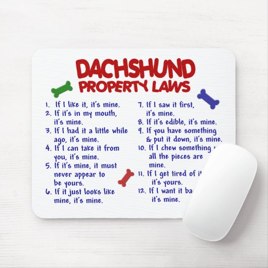 Dachshund Property Laws 2 Muismat (Met muis)