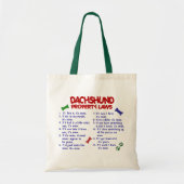 Dachshund Property Laws 2 Tote Bag (Voorkant)