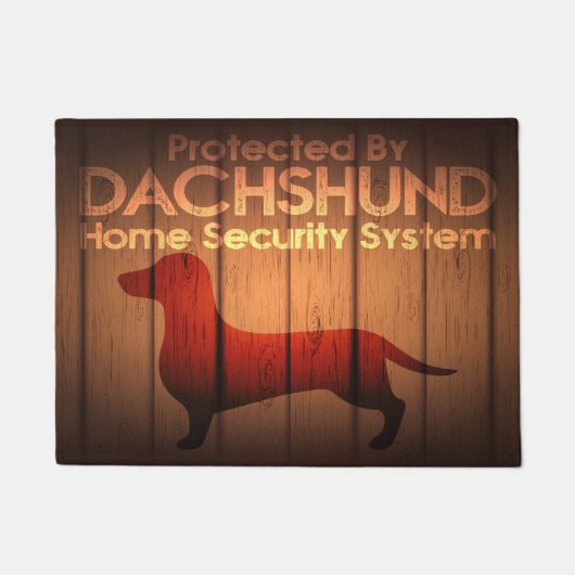 Dachshund Protection 18 x 24-inch deurmat (Voorkant)