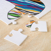 Dachshund - Psychedelic Zbra Doxie Legpuzzel (Zijkant)