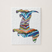 Dachshund - Psychedelic Zbra Doxie Legpuzzel (Verticaal)