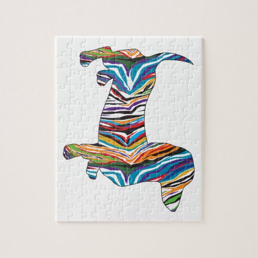 Dachshund - Psychedelic Zbra Doxie Legpuzzel (Verticaal)