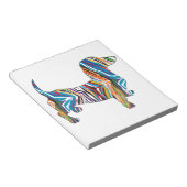 Dachshund - Psychedelic Zbra Doxie Notitieblok (Schuin)