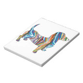 Dachshund - Psychedelic Zbra Doxie Notitieblok (Linkerzijde)