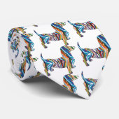 Dachshund - Psychedelic Zbra Doxie Stropdas (Opgerold)