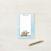 Dachshund, Pug & Vogel Vakantie Post-It Notities Post-it® Notes (Op bureau)