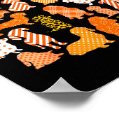 Dachshund Pumpkin Shape Plaid Leopard Dog Autumn H Poster (Hoek)