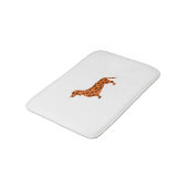 Dachshund Pumpkin Witch Bat Funny Spooky Halloween Badmat (Gekanteld)